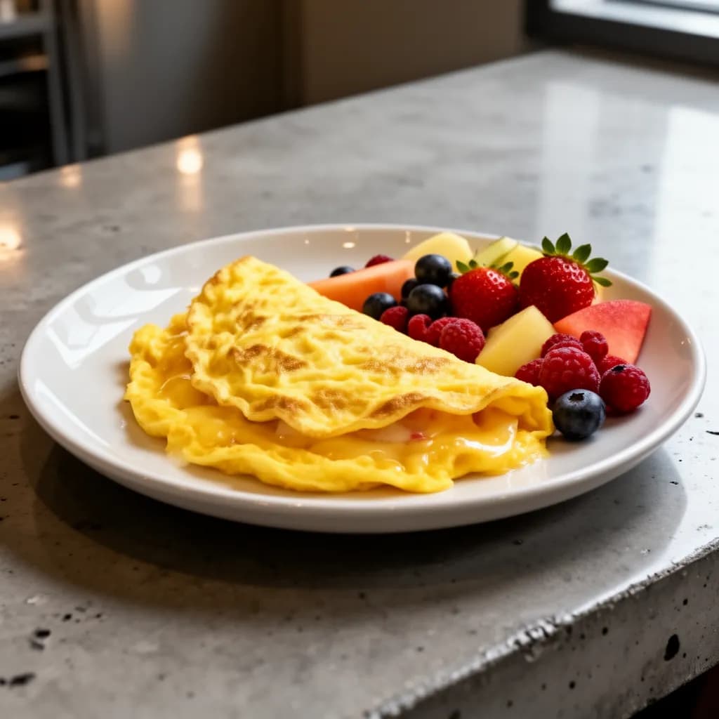 Cheese Omelet Fresh Fruit
